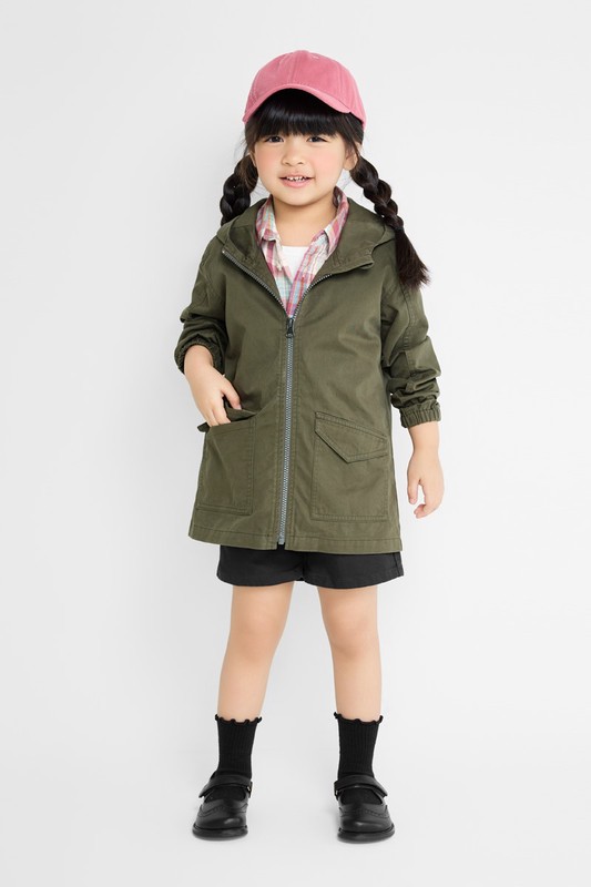 休閒連帽水洗外套-童