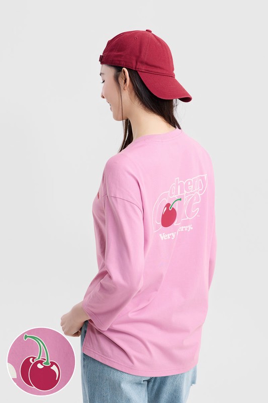 可口可樂寬長版八分袖印花T恤-03-女