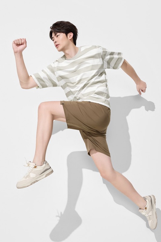 吸排彈性網眼短褲-男