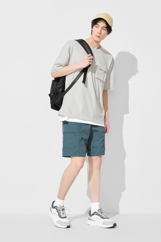 防潑水機能工裝短褲-男