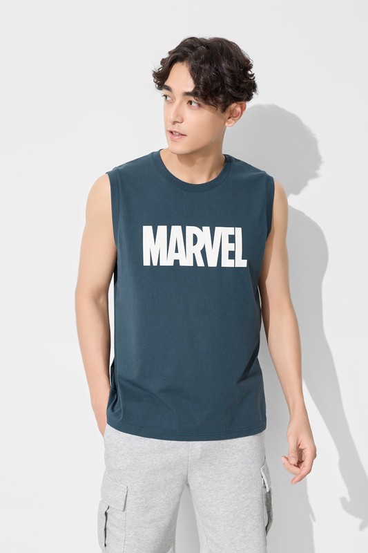 漫威系列純棉印花背心-男