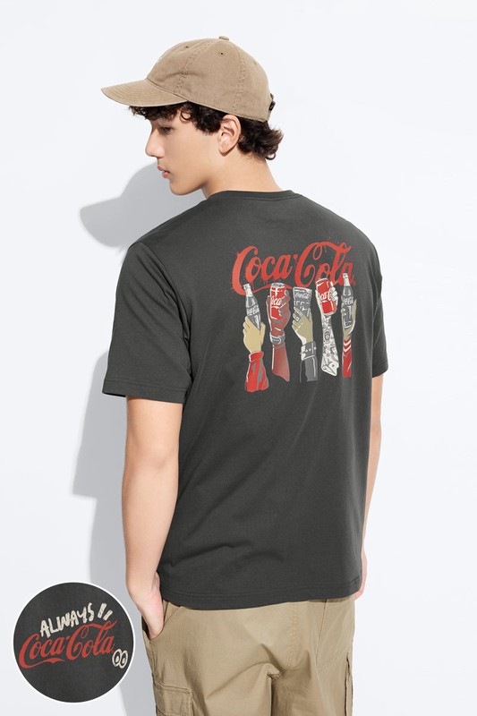 可口可樂厚版印花T恤-05-男