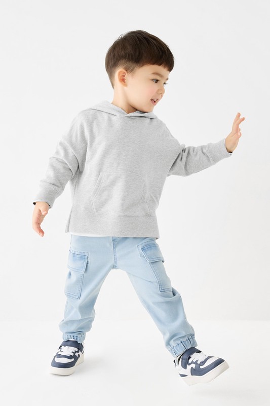 毛圈寬版連帽衫-童