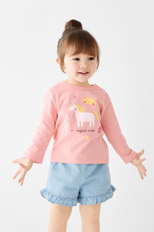 獨角獸長袖印花T恤-02-Baby