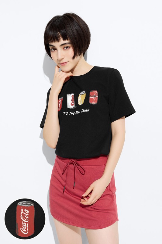 可口可樂厚版印花T恤-15-女
