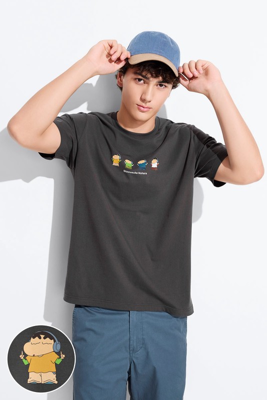 蠟筆小新印花T恤-16-男