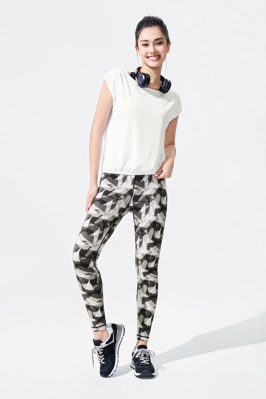 輕柔運動連袖上衣-女