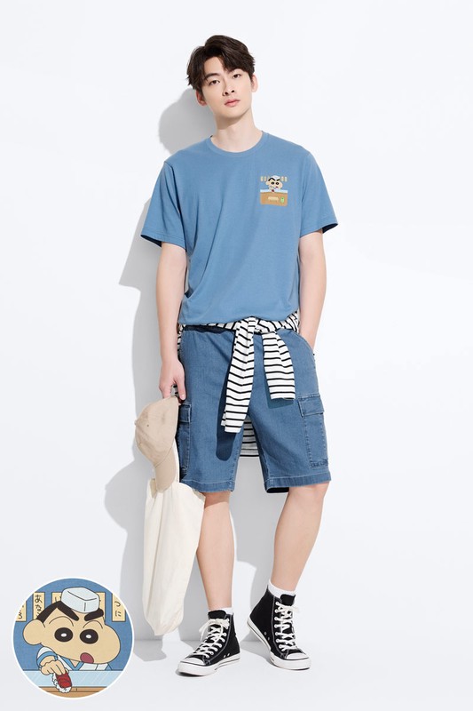 蠟筆小新印花T恤-15-男