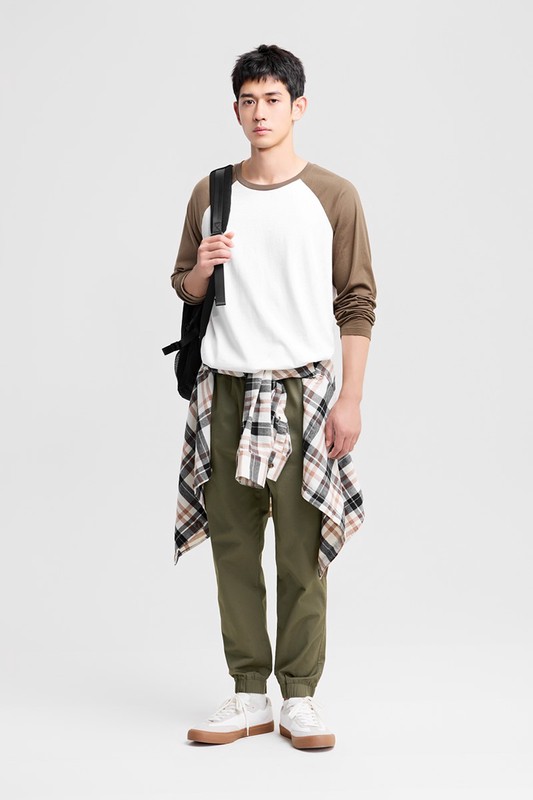 純棉拉克蘭長袖T恤-男