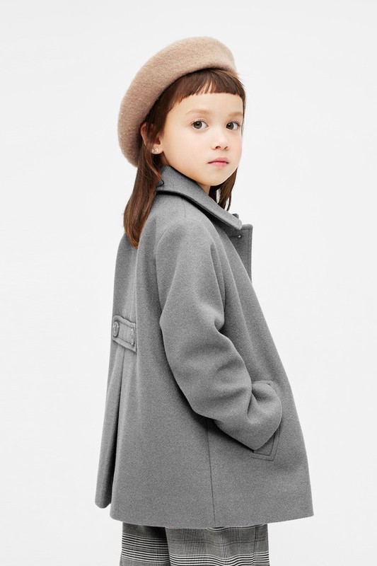 仿毛呢短大衣-童