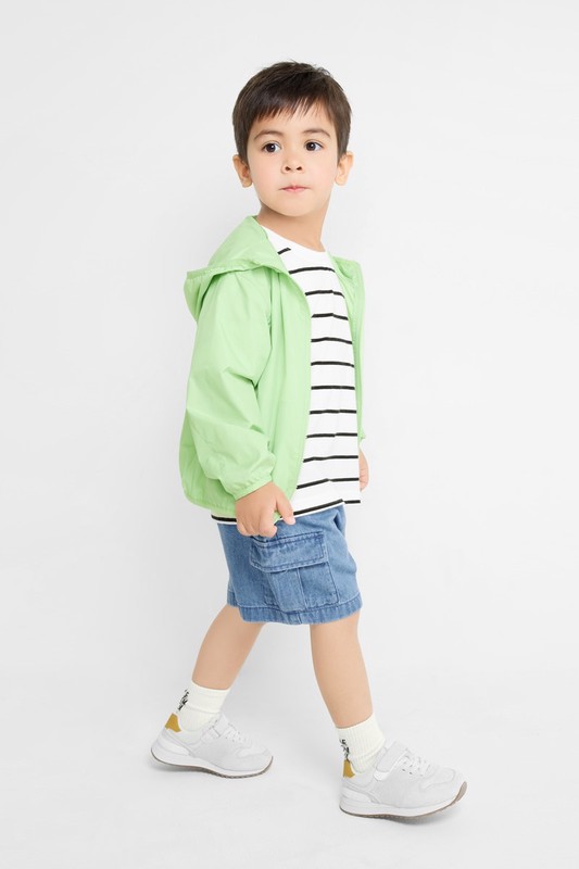 牛仔工裝五分褲-童