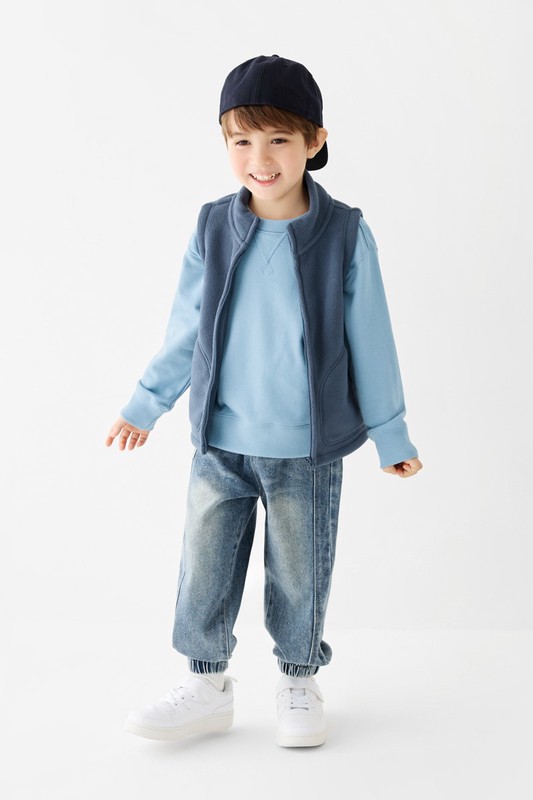 Fleece立領背心-童