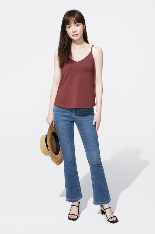 Bra V領細肩帶背心-女