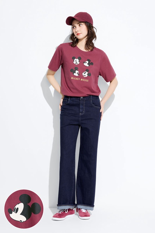 迪士尼系列寬版印花T恤-21-女