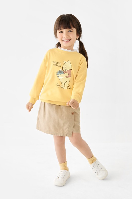 迪士尼系列毛圈寬版印花圓領衫-04-童