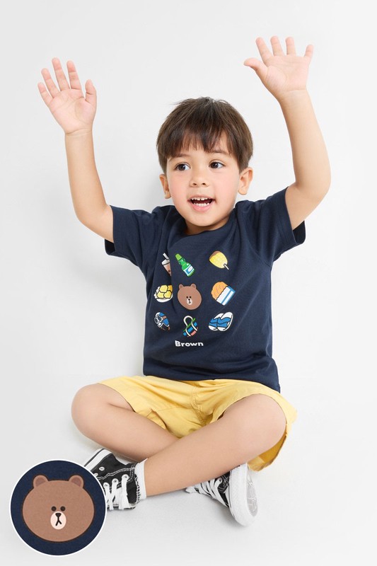 LINE FRIENDS印花T恤-05-童