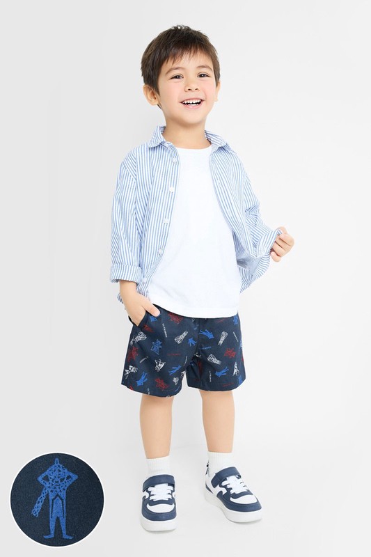 超人力霸王輕便鬆緊短褲-童