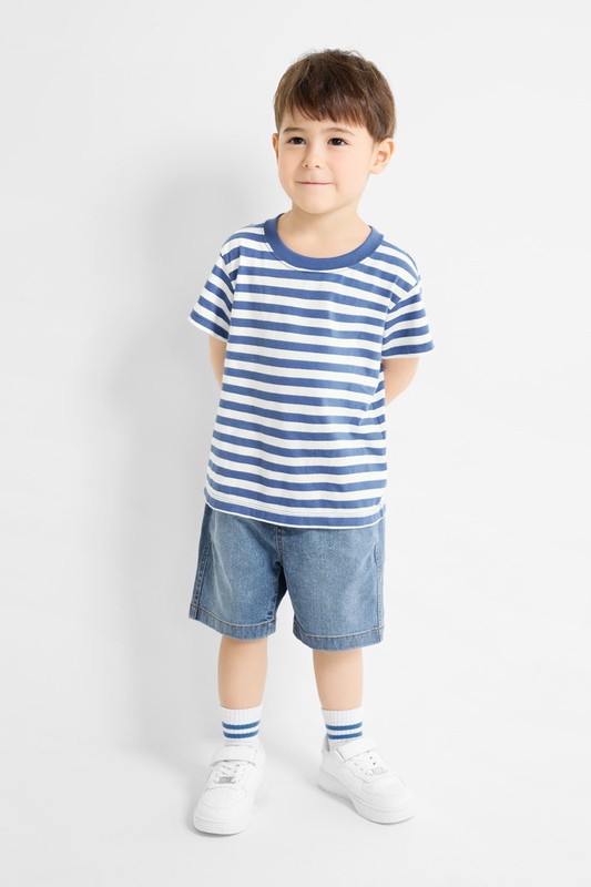純棉條紋T恤-童