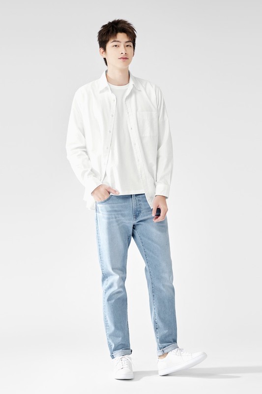 牛津長袖襯衫-男