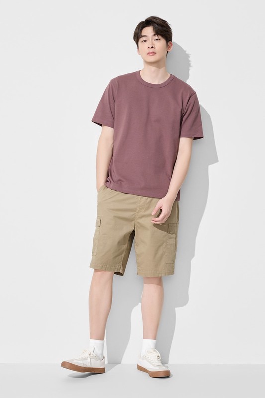 鬆緊工裝短褲-男