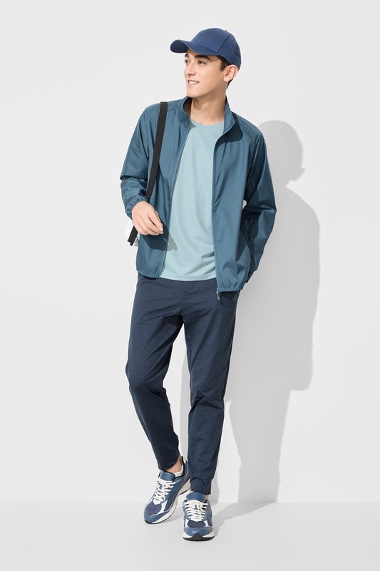 彈性運動束口褲-男