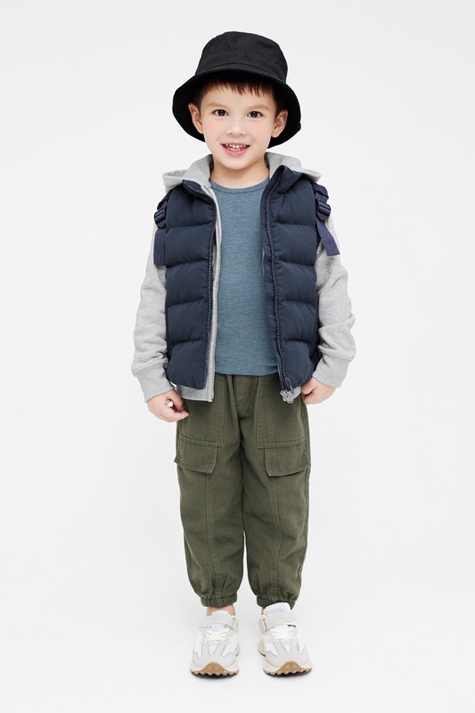 heatup圓領九分袖上衣-童