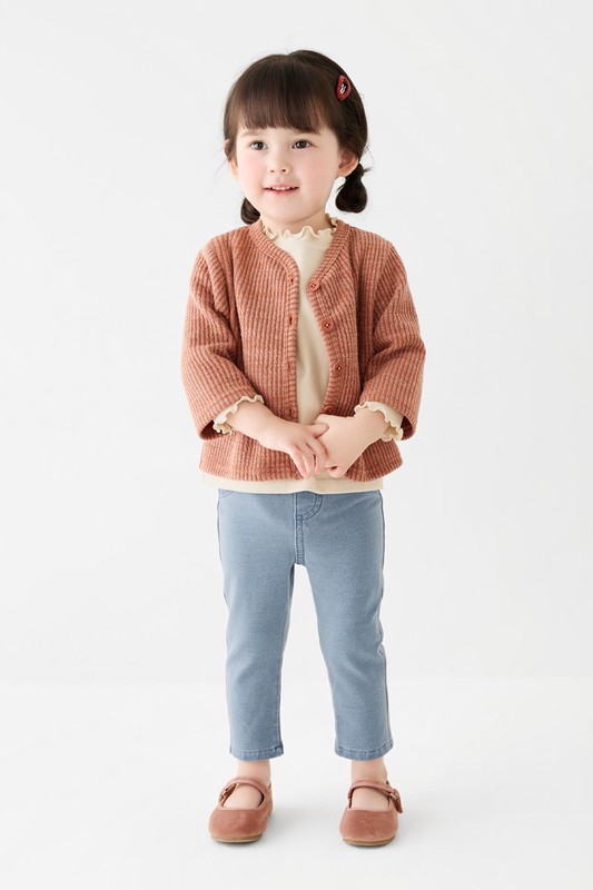 彈性針織牛仔長褲-Baby