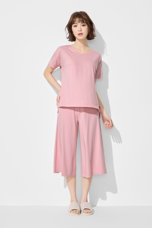 莫代爾七分褲家居套裝-女