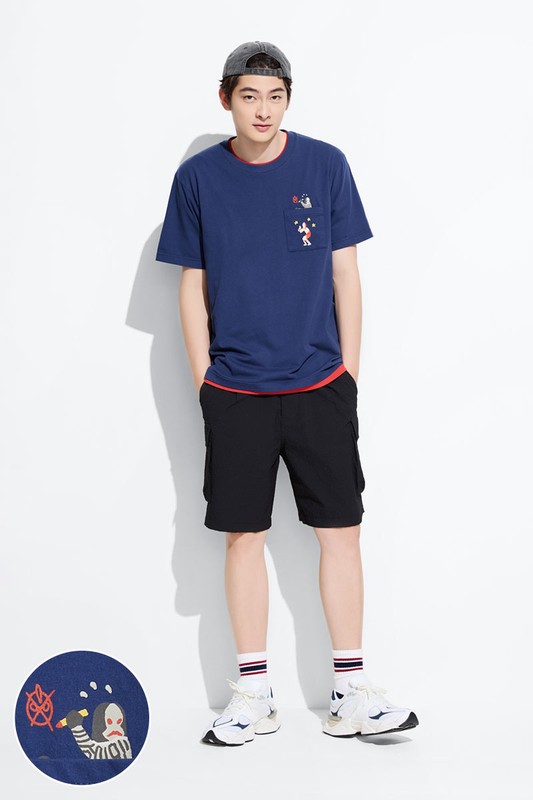 超人力霸王口袋印花T恤-10-男