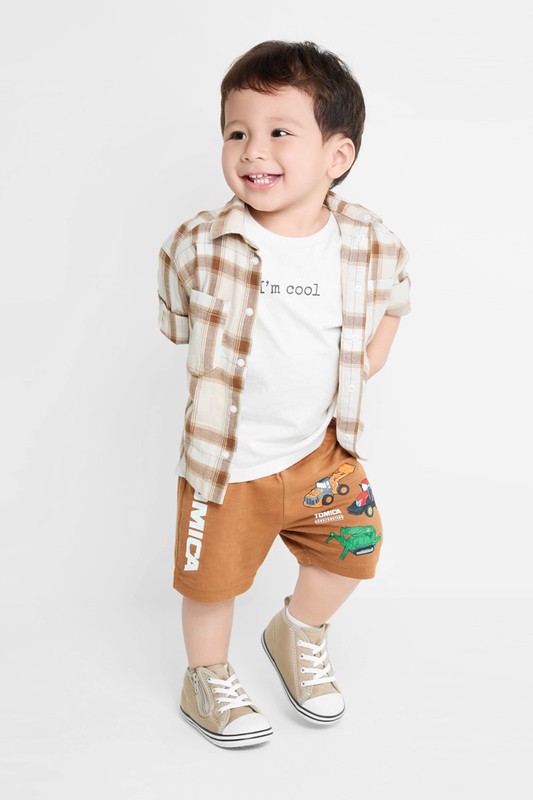 TOMICA竹節棉印花短褲-Baby