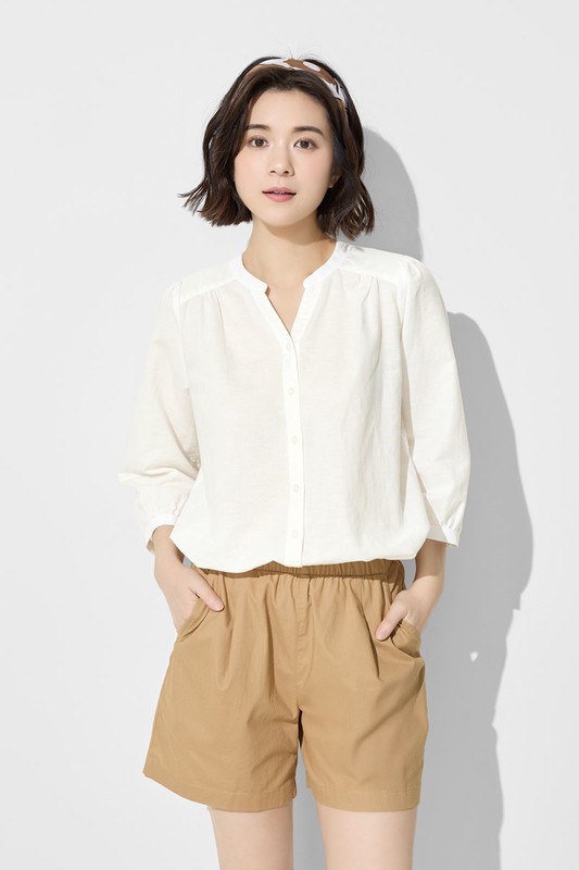 棉質休閒短褲-女