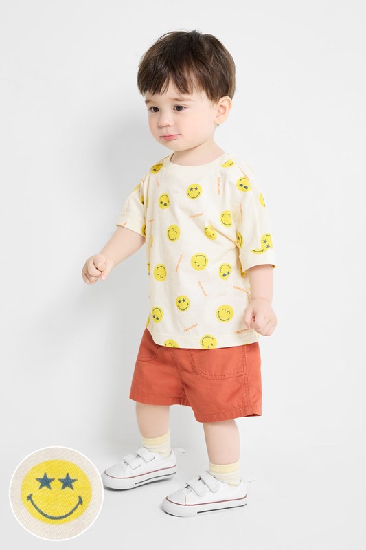 SmileyWorld®竹節棉印花T恤-Baby