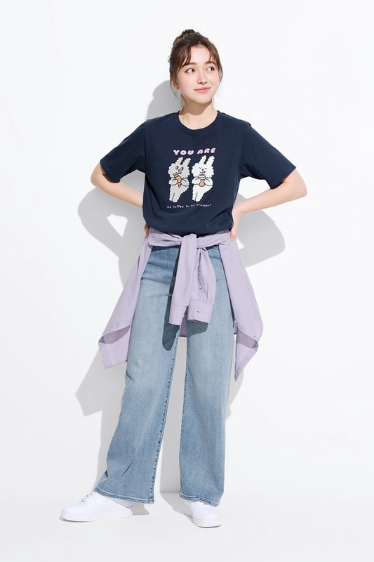 Bunni Konbiny寬版印花T恤-06-女