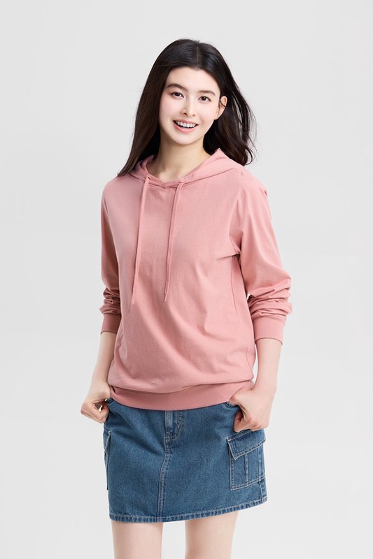 棉質連帽上衣-女