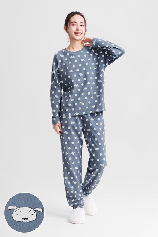 蠟筆小新棉質彈性家居套裝-女