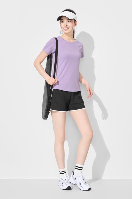 吸排網眼短袖T恤-女