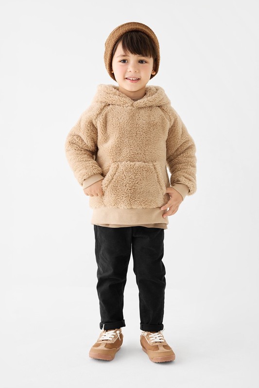 長刷毛連帽上衣-童