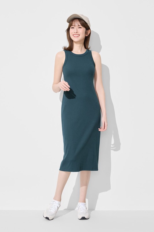 羅紋背心連身裙-女