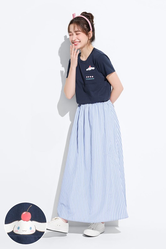 三麗鷗口袋印花T恤-06-女