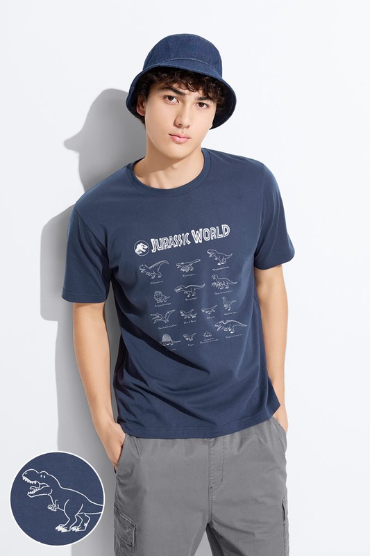 Jurassic World印花T恤-11-男