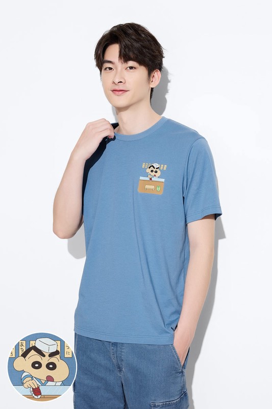 蠟筆小新印花T恤-15-男