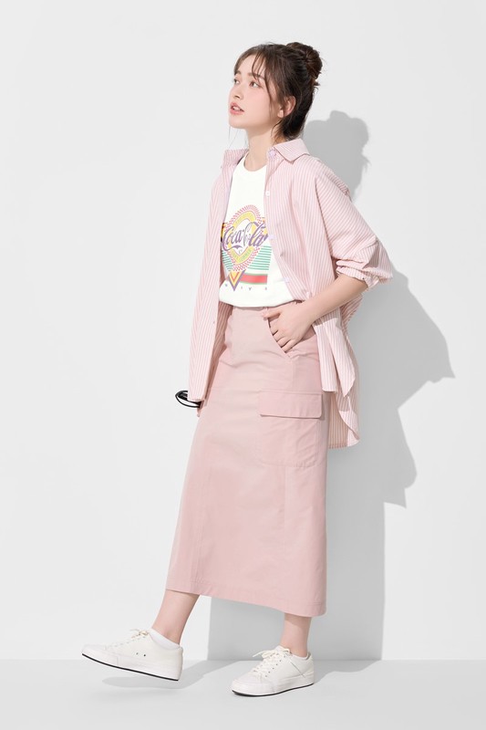 機能彈性工裝長裙-女