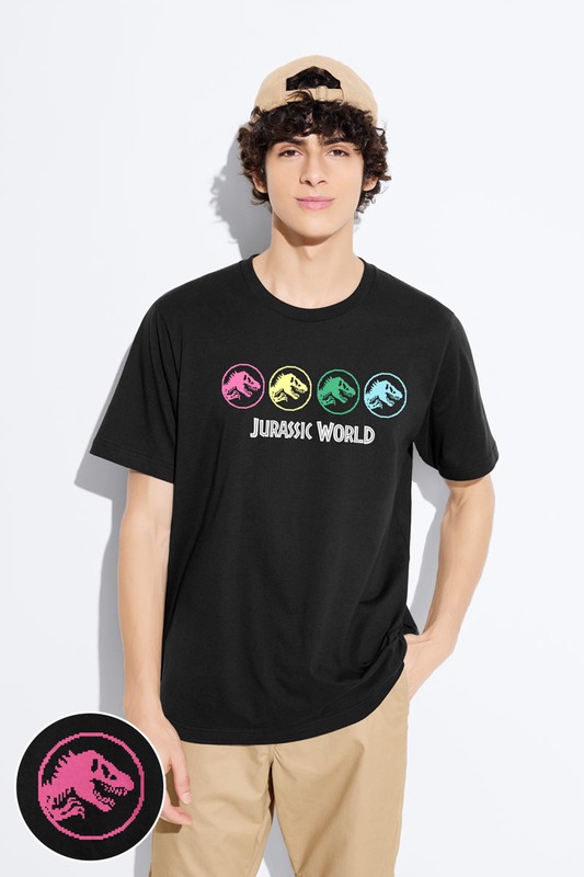 Jurassic World印花T恤-10-男