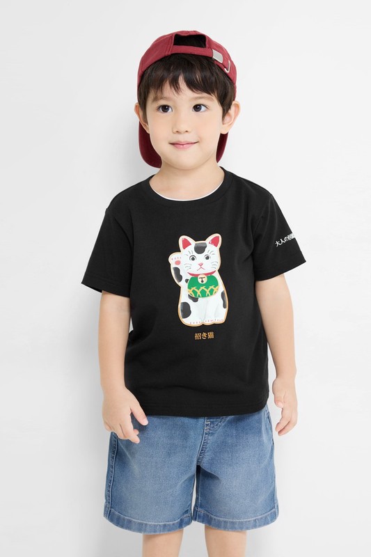 大人的圖鑑印花T恤-01-童