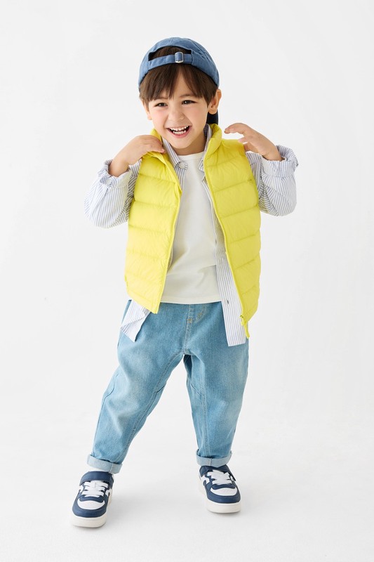 極輕羽絨立領背心-童