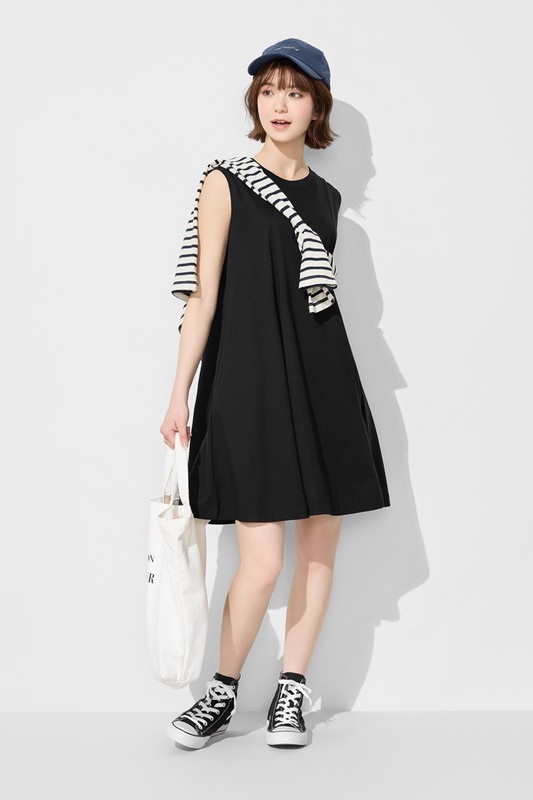 絲光棉無袖洋裝-女