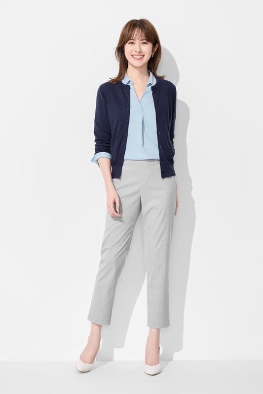 鬆緊腰頭九分褲-女