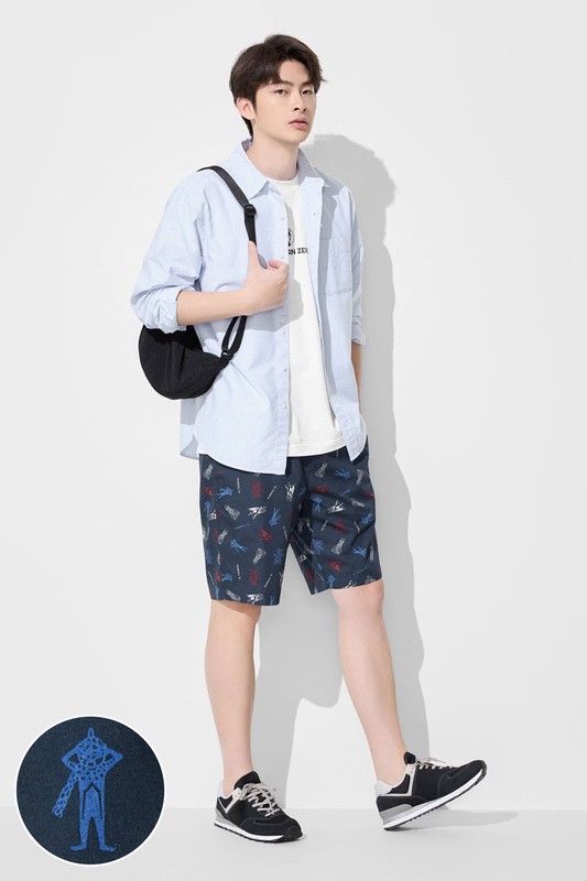 超人力霸王印花輕便短褲-男