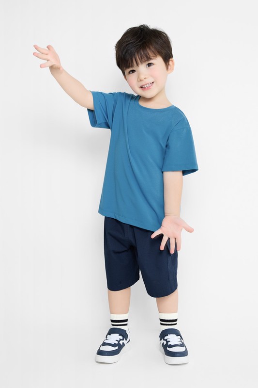 吸排網眼短袖T恤-童