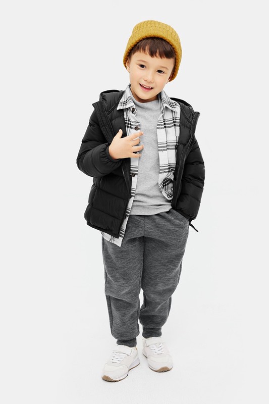 極輕羽絨連帽外套-童